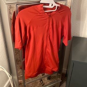 Lululemon City to Summit full zip orange, red size M cycling jersey Recent women